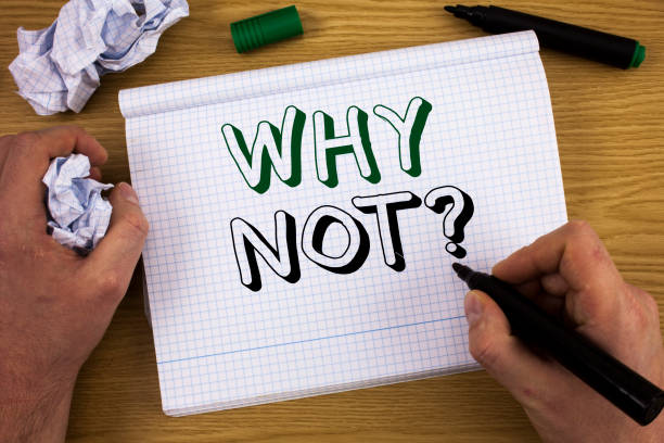 istock Handwriting text Why Not Question. Concept meaning Give me a reason for not doing something Do not say no Concept For Information 951756012