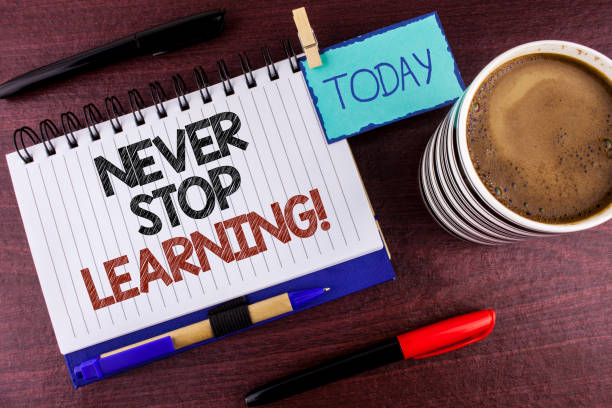 istock Word writing text Never Stop Learning Motivational Call. Business concept for Keep educating yourself Improve Skills written on Notepad on wooden background Today Clip Pen Marker Coffee Cup 951756752