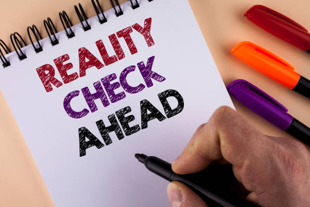 istock Word writing text Reality Check Ahead. Business concept for Unveil truth knowing actuality avoid being sceptical written by Man with Marker on Notepad on the plain background Markers next to it 951770880