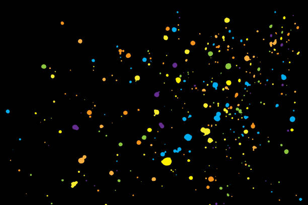 istock Abstract explosion. Ink spray in watercolour, cloud of ink isolated on black blow. Abstract banner paints. 951775626