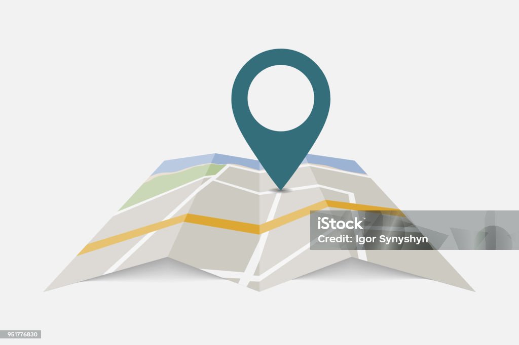 Map with pin icon isolated on background. Modern simple flat position mark sign. Business, internet concept. Trendy Simple vector symbol for website design, web button, mobile app. Logo illustration. Map with pin icon isolated on background. Modern simple flat position mark sign. Business, internet concept. Trendy Simple vector symbol for website design, web button, mobile app. Logo illustration Direction stock vector