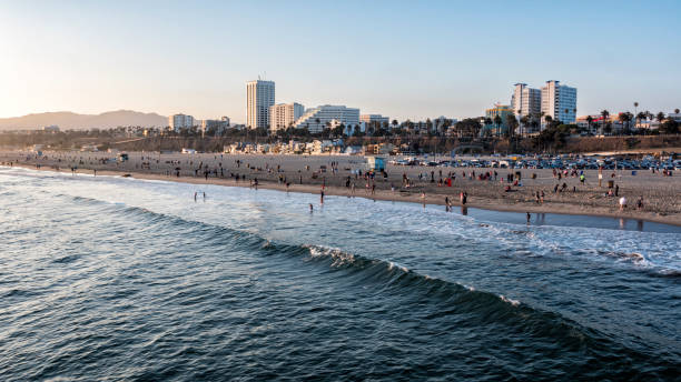 istock Santa Monica Beach on a sunset 951777008