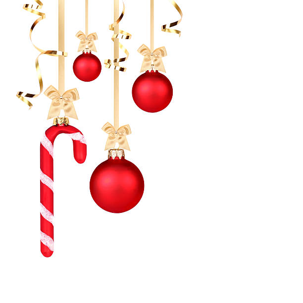 Red and golden Christmas decoration stock photo