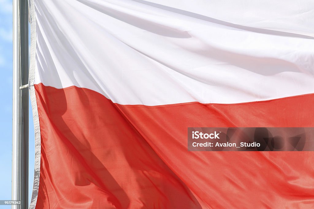 Flag of ポーランド  - くねくねしたのロイヤリティフリーストックフォト