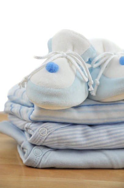 istock Blue Baby Shoes on Clothes 95179791