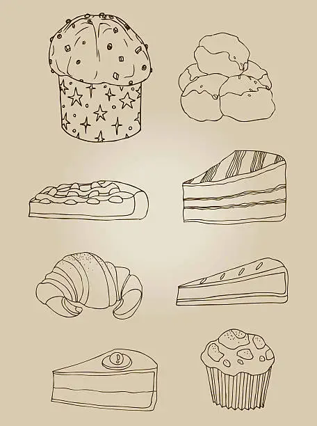 Vector illustration of sweets
