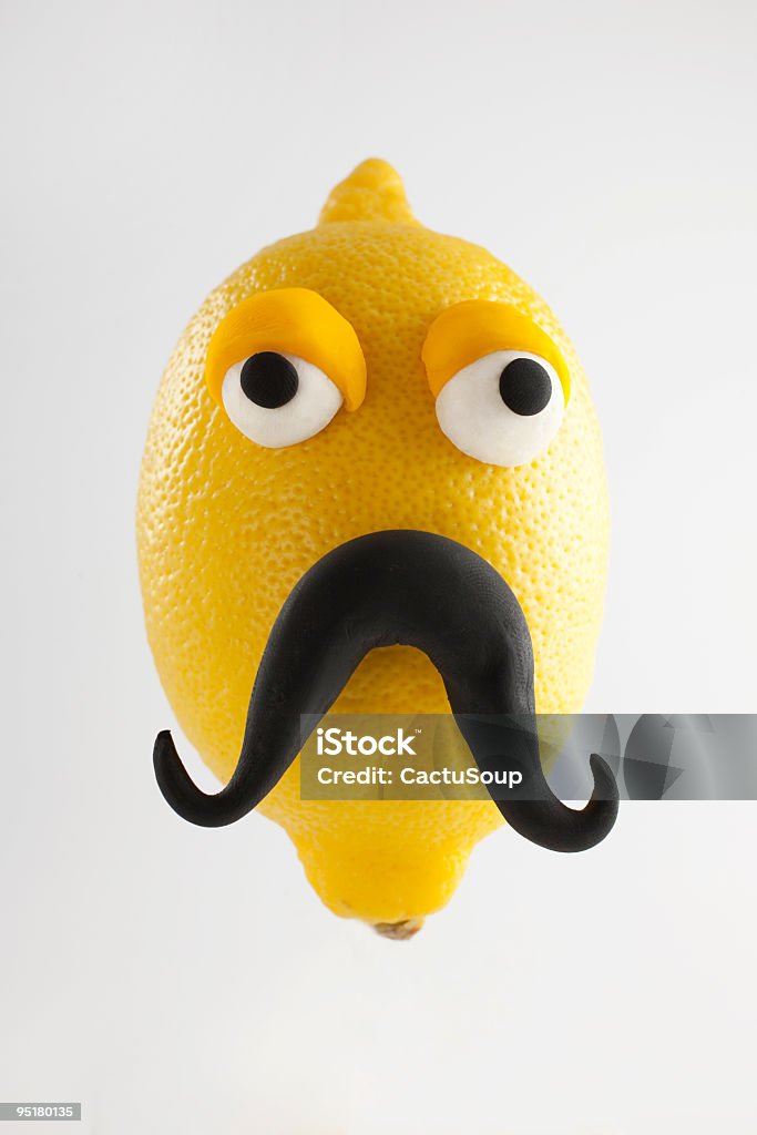 Bigode Retrato de limão - Ilustração de Escultura royalty-free