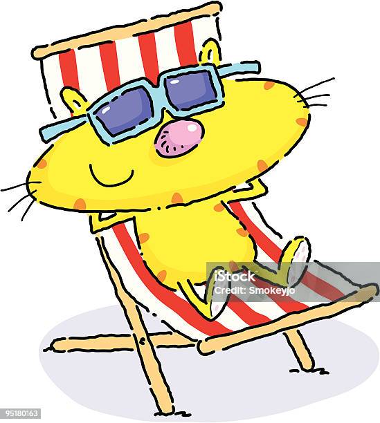 Chat Chaise Longue Vecteurs libres de droits et plus d'images vectorielles de Cartoon - Cartoon, Transat, Animaux de compagnie