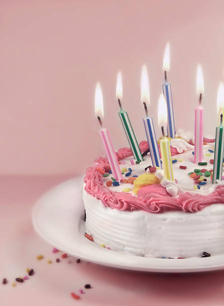 istock Birthday Cake and Candles 95180629
