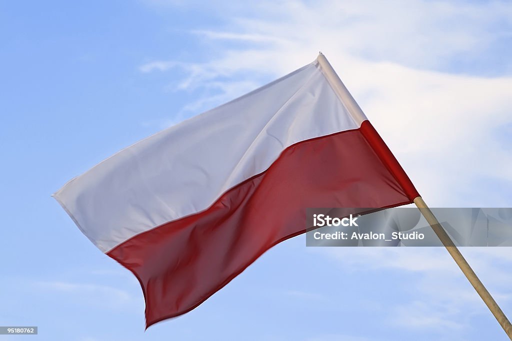 Bandera de Polonia - Foto de stock de Azul libre de derechos