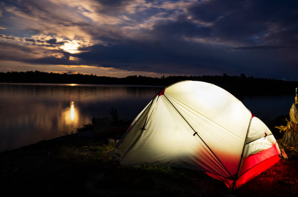 istock Tent and Nighttime Wilderness Lake 951808886