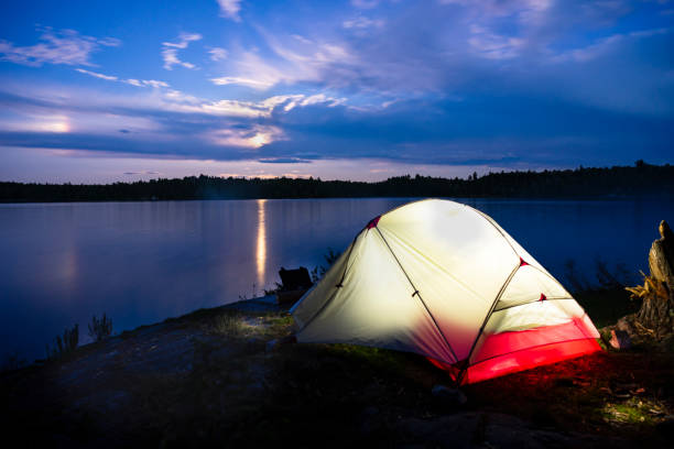 istock Tent and Nighttime Wilderness Lake 951810474