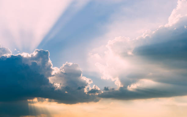istock Beautiful cloudy sky and shining sun 951813176