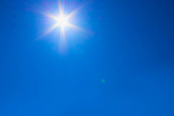 istock Shining sun at clear blue sky 951821228