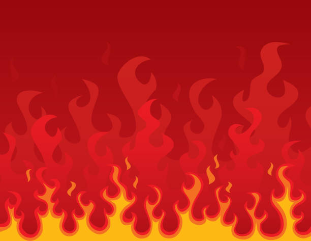 Burning Background vector art illustration