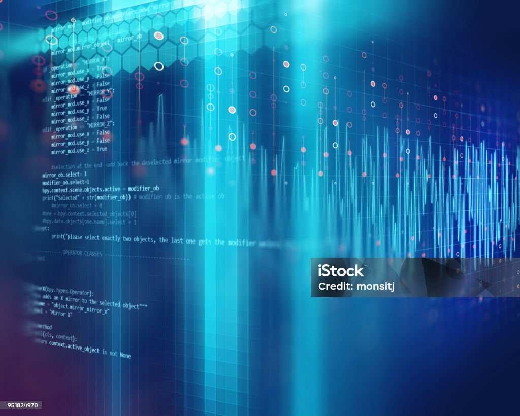Digital Code Number Abstract Technology Background Stock Photo ...