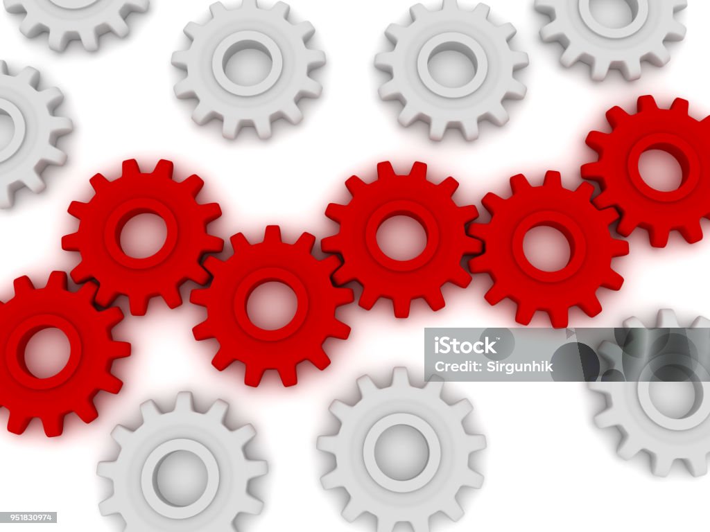 Think and look at the other. Think and look at the other, gears are driven. 3d image renderer Accuracy Stock Photo