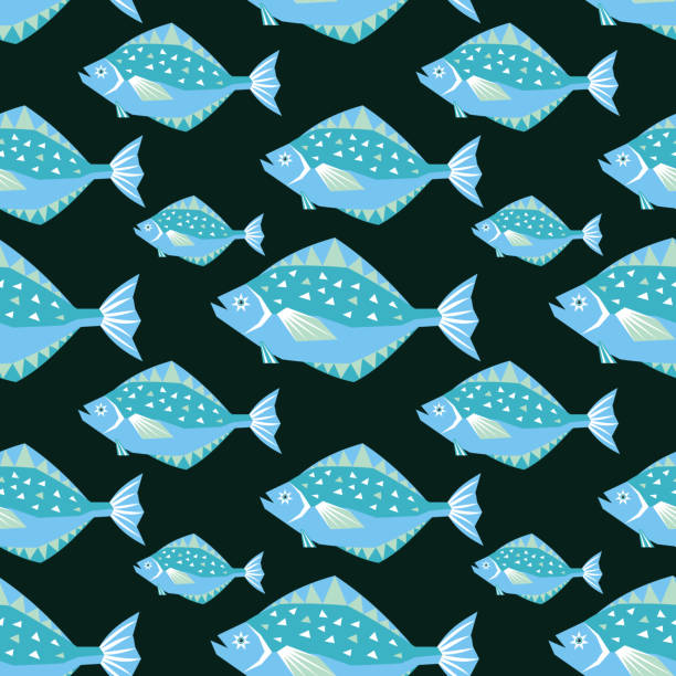 70+ Halibut Background Stock Illustrations, Royalty-Free Vector ...