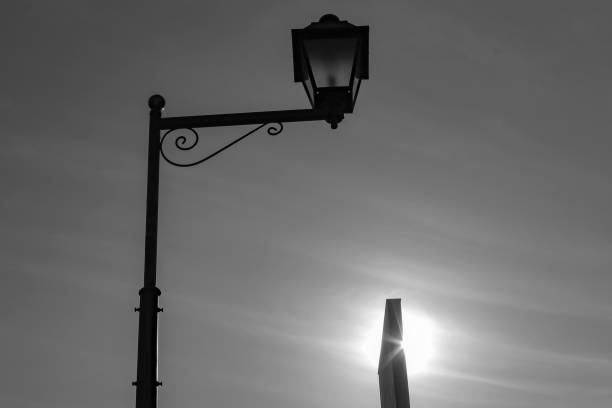 istock Street lamp silhouette 951841156