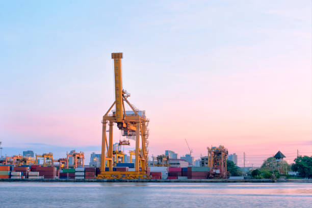 istock industrial port with containers Bangkok Thailand 951845632