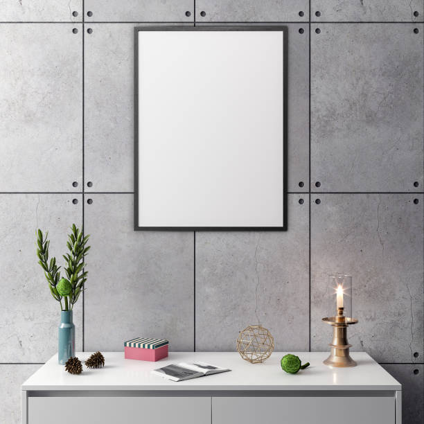 istock Mockup Poster in the interior, 3D illustration of a modern design 951852936