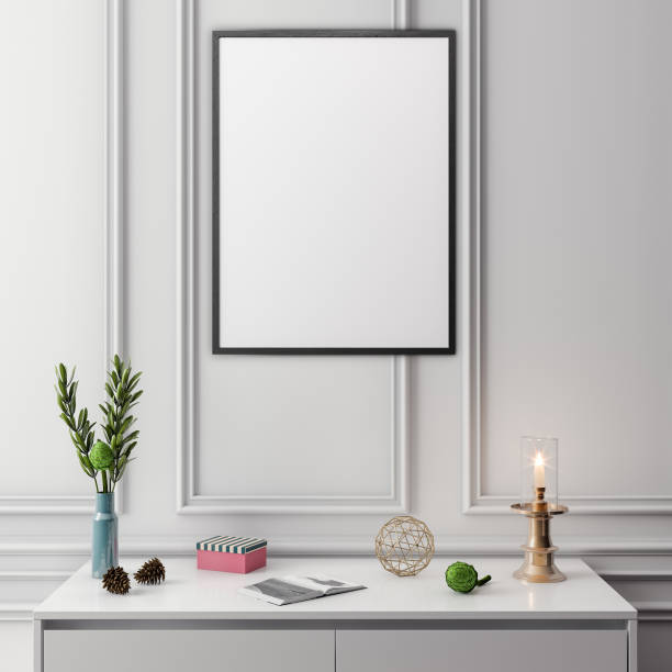 istock Mockup Poster in the interior, 3D illustration of a modern design 951854796