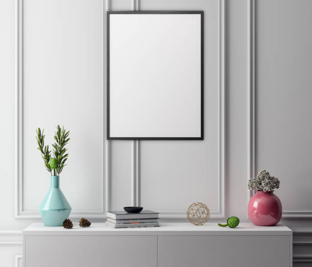istock Mockup Poster in the interior, 3D illustration of a modern design 951855830