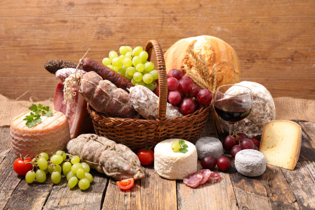 istock wicker basket with cheese and charcuterie 951856810