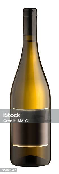 White Wine Bottle Stock Photo - Download Image Now - Alcohol - Drink, Bottle, Clipping Path