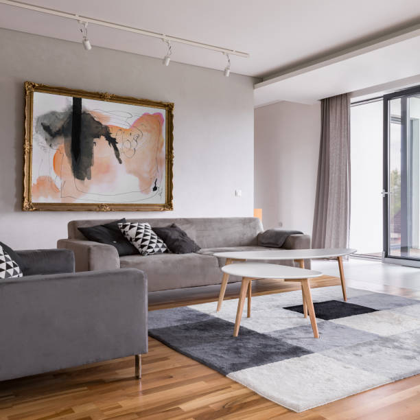 istock Living room with fireplace 951860048