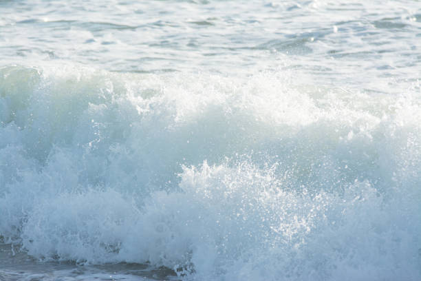 istock mediterranean sea waves breaking background, green water 951861126