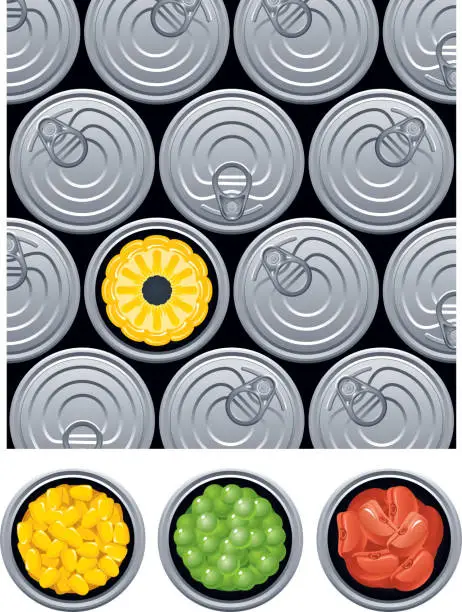 Vector illustration of canned