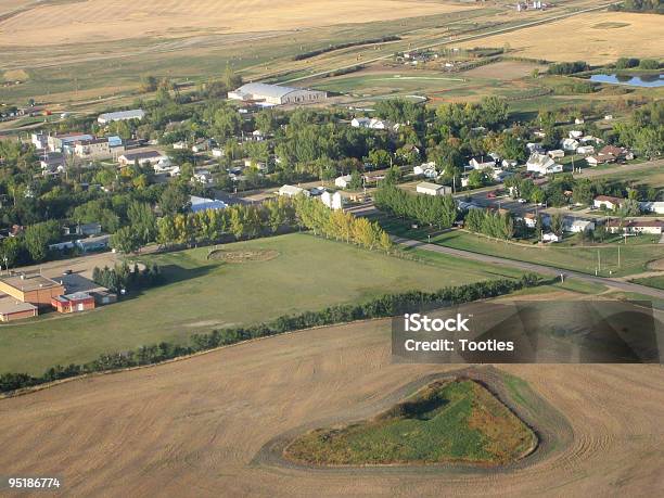 Veduta Aerea Di Saskatchewan - Fotografie stock e altre immagini di Saskatchewan - Saskatchewan, Fattoria, Piantare