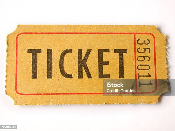 Ticket Stub Stock Photo - Download Image Now - Raffle Ticket, Brown, Chance