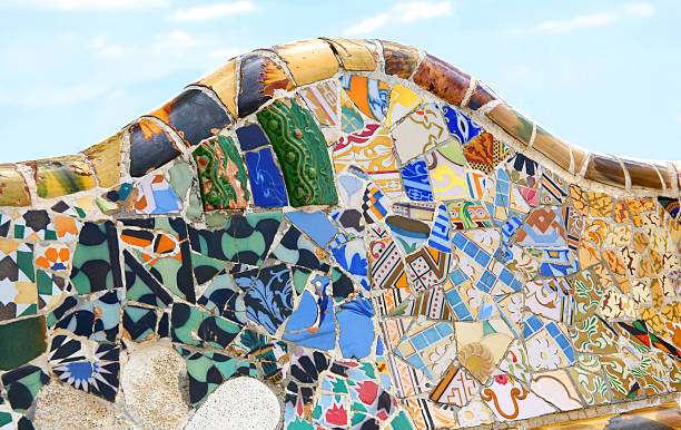 Gaudi Architecture - Park Guell stock photo