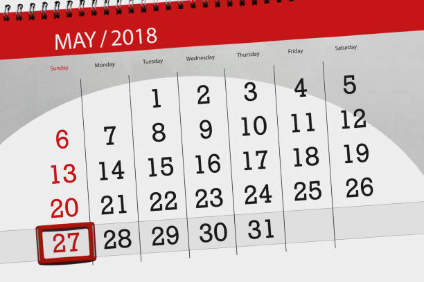istock The daily business calendar page 2018 May 27 951869760