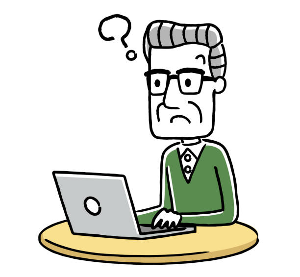 Senior Confused Using Computer 130+ Confused Senior With Computer Stock Illustrations, Royalty-Free ...
