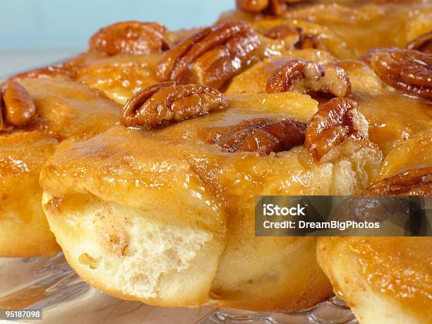 Pecan Sticky Buns Stock Photo - Download Image Now - Baked, Baked Pastry Item, Breakfast