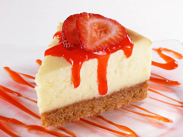 イチゴのチーズケーキ - strawberry cheesecake ストックフォトと画像