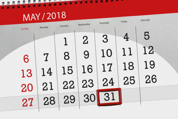 istock The daily business calendar page 2018 May 31 951874664