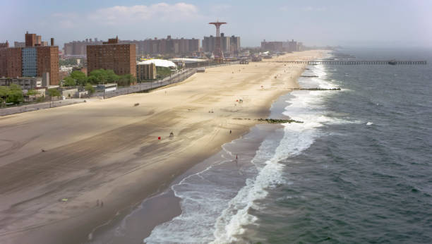 istock Sandy beach on Coney Island along the amusement park 951879484