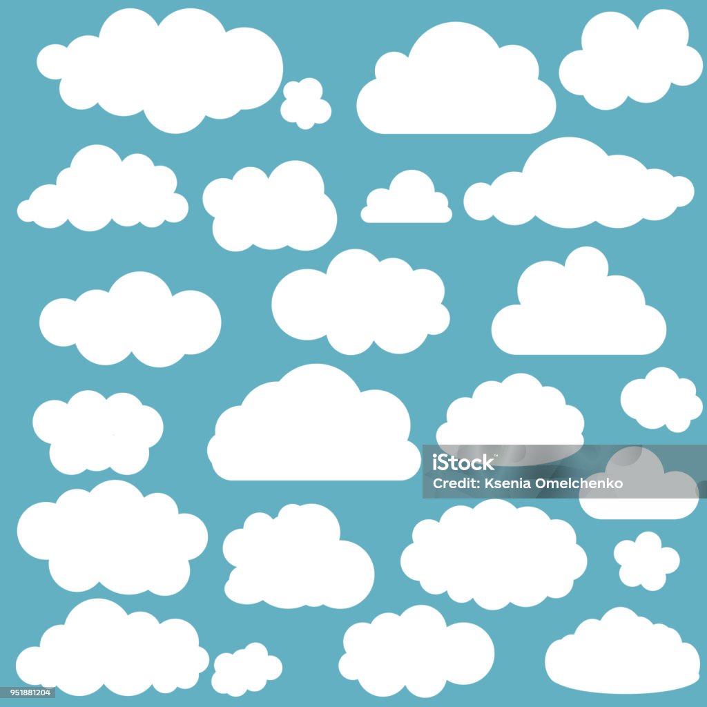 ÐÐµÑÐ°ÑÑ Clouds icons set. Nature icons. Vector illustration Cloudscape stock vector