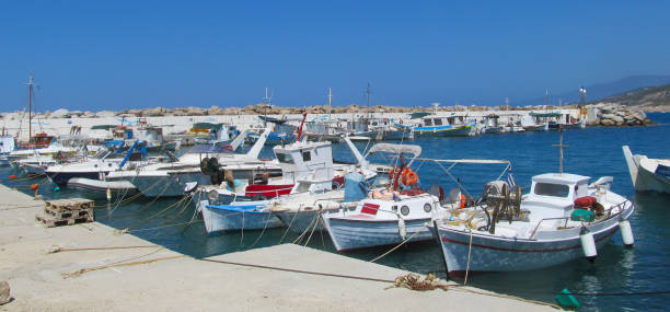 Gialiskari Marina on Ikaria island Gialiskari bay on Ikaria island ikaria island stock pictures, royalty-free photos & images