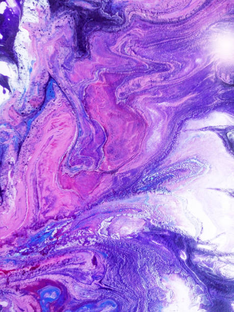 istock Abstract Arylic Marbled Ink Background in Ultra Violet 951884516