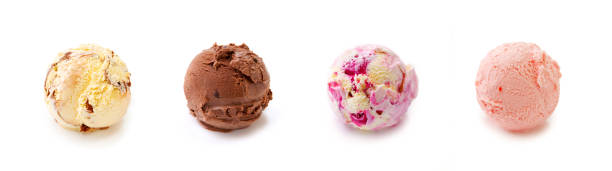 istock Four ball of fruit ice cream isolated 951885082