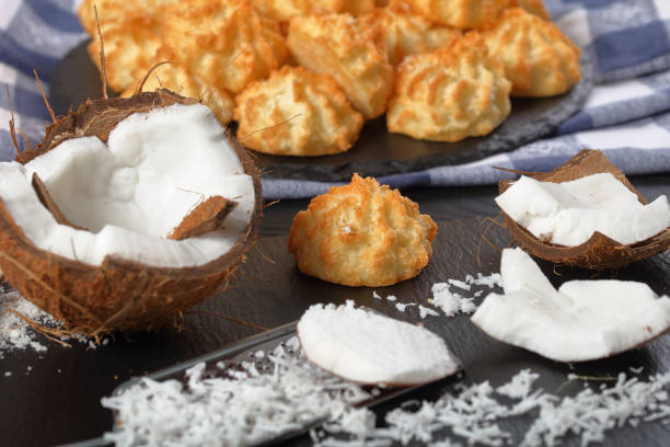 istock delicious coconut cookies on a plate 951885676