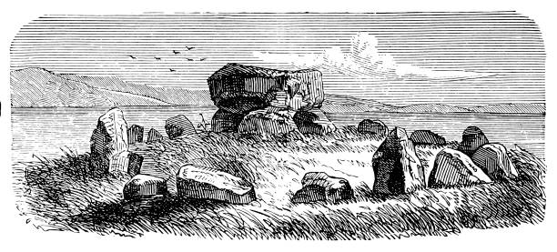 illustrations, cliparts, dessins animés et icônes de tombe de l’âge de pierre - dolmen stone grave ancient