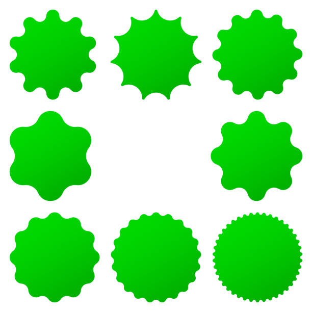 illustrations, cliparts, dessins animés et icônes de starburst différente collection. sunburst set badges - nombre dor