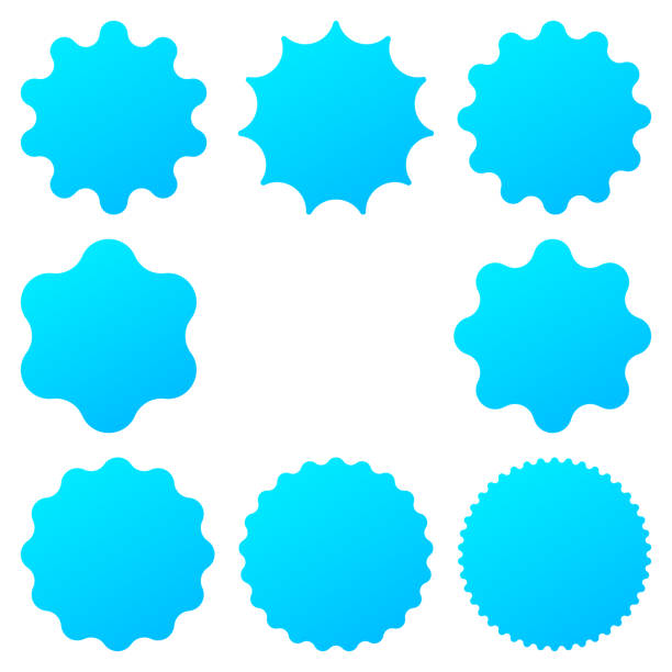 illustrations, cliparts, dessins animés et icônes de starburst différente collection. sunburst set badges - nombre dor