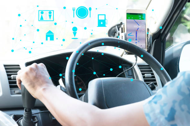 istock Close-up of gps navigation system In car. 951893890